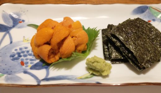 善通寺市「寿司割烹 庵(いおり)」の濃厚な北海道産雲丹と一品料理